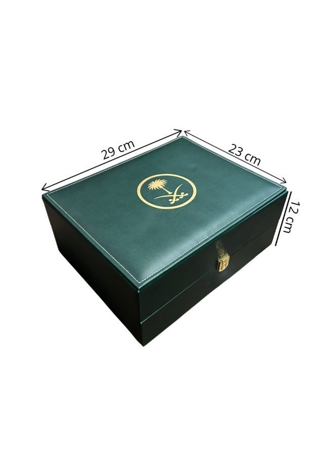 HASD-OUD Royal Luxury Box (Two Swords & Palm Tree Gift Box + Eighth of a Kilo Marooki Oud + Haili Incense Burner + Luxury Oud Oil + Gift Bag) - Image 3
